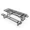 Flash Furniture Mantilla Rectangle Picnic Table, Black, Expanded Metal, Mesh, Steel Frame W/ Anchors, 8 ft L SLF-EML96-H60L-BK-GG - alternate 8